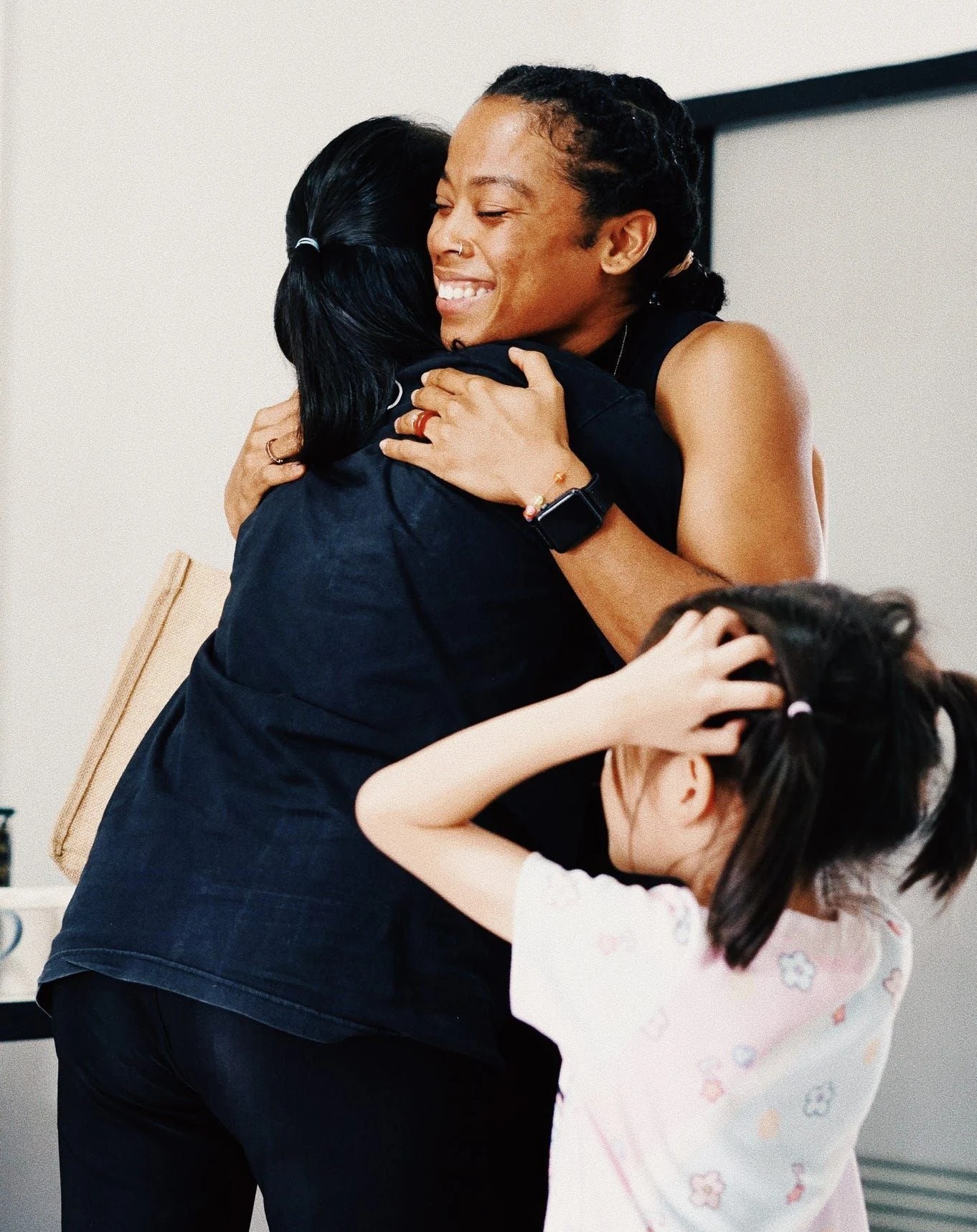 hugging